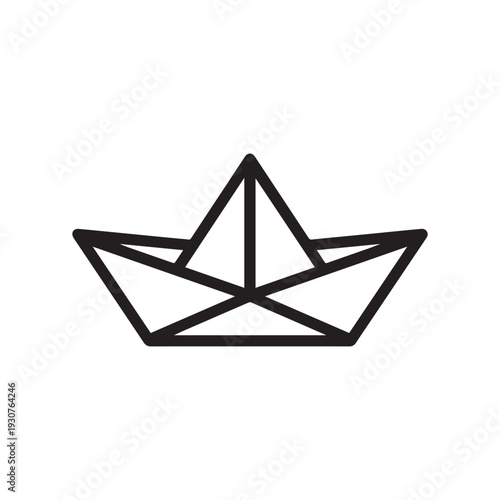 paper boat isolated on white background 