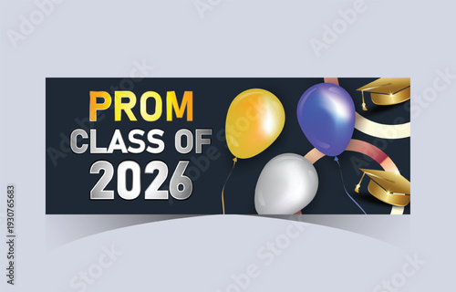 Prom Class of 2026 Modern Celebration Banner