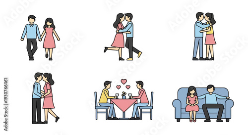 Couple enjoying tender moments together in various settings and activities across different locations with affectionate interactions and warm moments