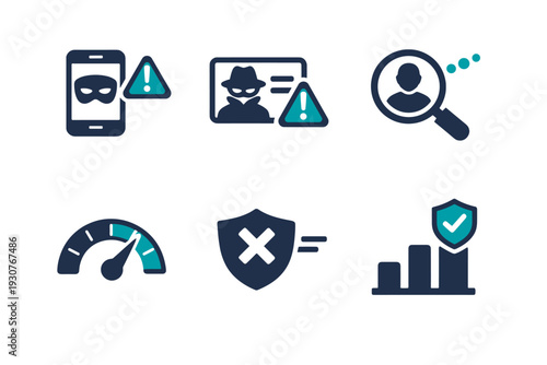 No generation labels white vector trust warning simple image fake icon suspicious