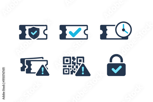Verification numbers labels background checkmark icon image ticket code vector no simple