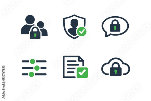 Sliders safe icons clean vector privacy lock identity consent verified trust icon