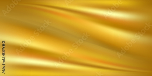 Luxury Gold Silk Fabric Texture Background. Elegant Golden Satin Wave Backdrop for Premium Design, Certificate, and Wedding Invitation.