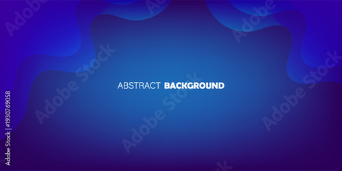 Modern Abstract Blue Wave Background. Elegant Navy Blue Gradient Fluid Shapes for Technology and Business Presentation.