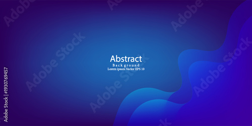 Modern Abstract Blue Wave Background. Elegant Navy Blue Gradient Fluid Shapes for Technology and Business Presentation.