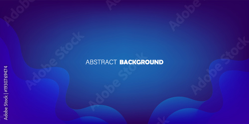 Modern Abstract Blue Wave Background. Elegant Navy Blue Gradient Fluid Shapes for Technology and Business Presentation.