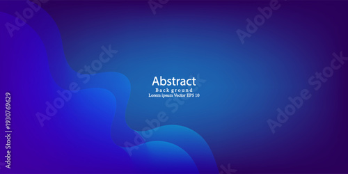 Modern Abstract Blue Wave Background. Elegant Navy Blue Gradient Fluid Shapes for Technology and Business Presentation.