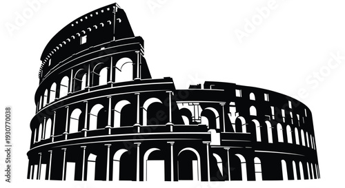 Vector illustration of Colosseum, Rome landmark
