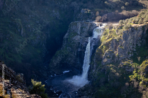 Pozo de los Humos Waterfall in Salamanca Spain Scenic Natural Landmark