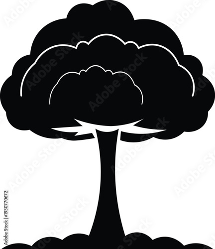 an explosion cloud with sharp radiating lines and scattered debris against a white background and Explosion for Cricut, Dystopian Stickers, and War Designs