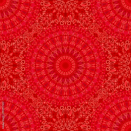 Seamless bohemian kaleidoscope mandala ornament pattern background design - red abstract vector art graphic