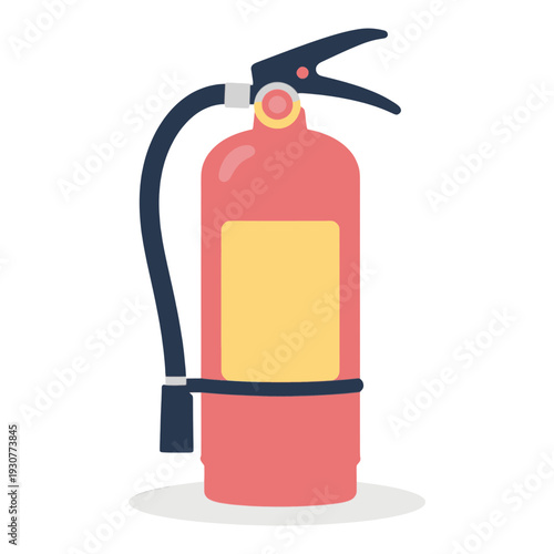 Red And Yellow Fire Extinguisher Vector Icon