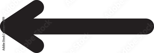 Black left arrow vector