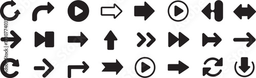 Set of 20 navigation icons vector