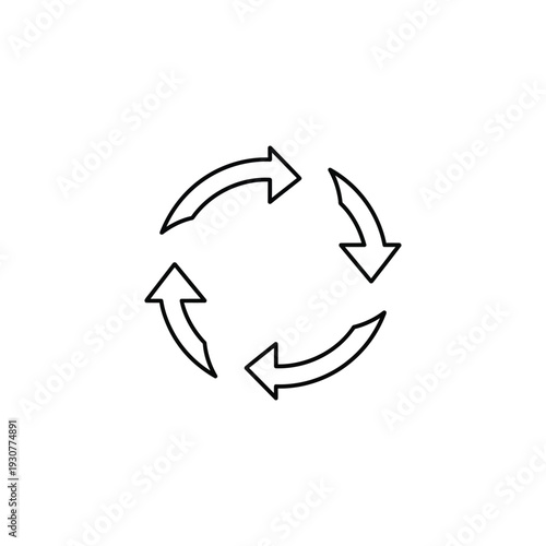 Free Download Circular arrow icon representing a continuous cycle or process, perfect for conveying data flow or repetitive actions in a clear visual format - GFXLoad
