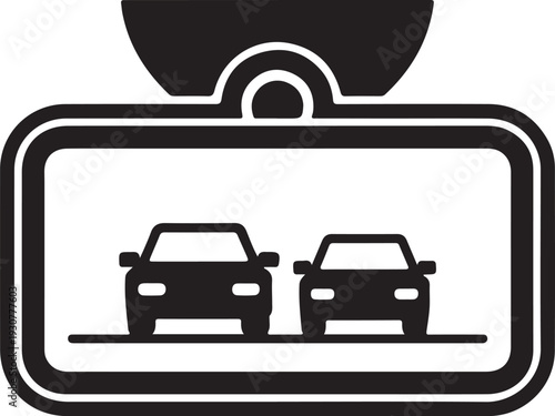 Car dash cam icon, DVR. Vector icon isolated on white background.