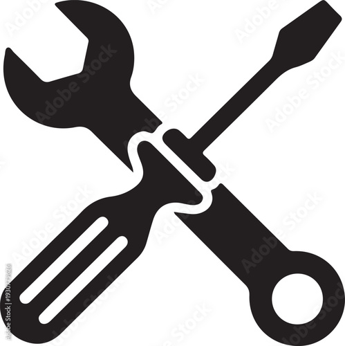 Car service sign icon. Repair grey sign. Vector isolated object