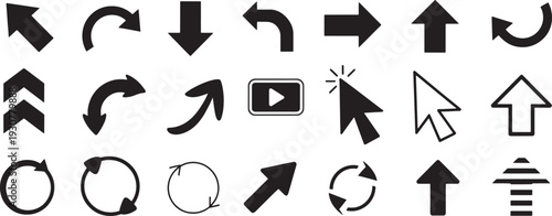Set of 20 navigation icons vector
