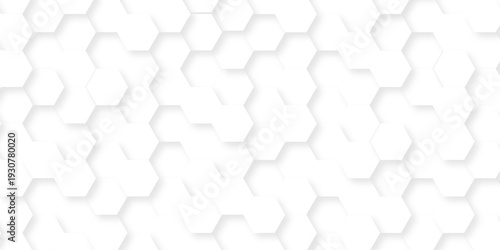 White paper texture abstract grid tile seamless hexagon wall creative metal business wallpaper texture background.