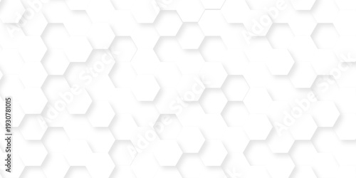 White paper texture abstract grid tile seamless hexagon wall creative metal business wallpaper texture background.