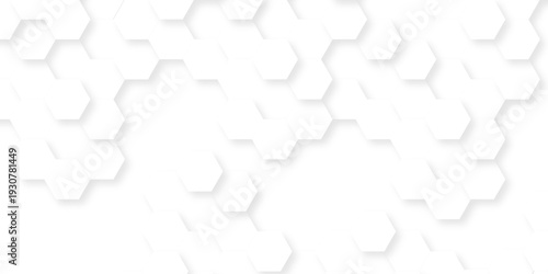 White paper texture abstract grid tile seamless hexagon wall creative metal business wallpaper texture background.