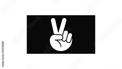peace hand gesture icon victory sign silhouette isolated symbol for success positivity freedom and human hand gesture illustration