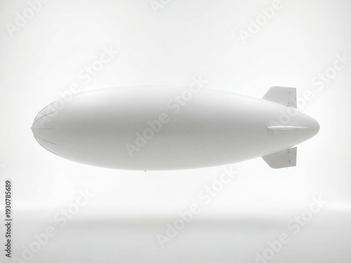 Tableau sur toile Blimp, fully captured, white background, bright and professional photography, no logo