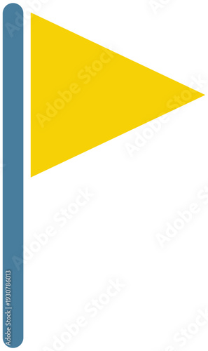 Yellow corner flag icon indicating field boundaries for soccer match strategy and sports rule visualization