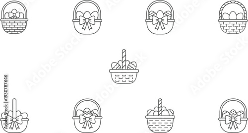 Collection of various cupcake illustrations
