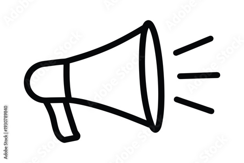 Megaphone outline icon, Loudspeaker icon vector, Announcement