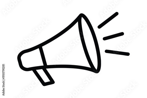 Megaphone outline icon, Loudspeaker icon vector, Announcement