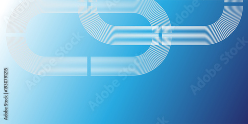 An abstract geometric background featuring smooth, rounded rectangular line patterns layered over a blue gradient backdrop.