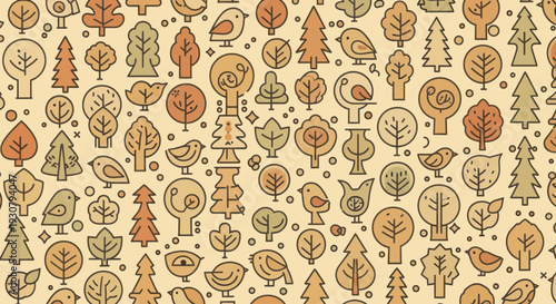 Collection of Hand Drawn Tree Illustrations.