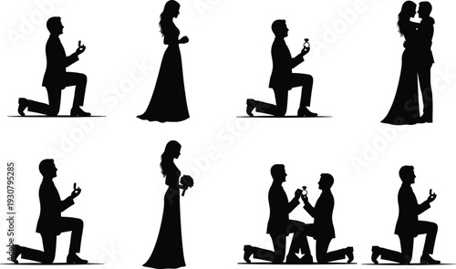 Black and white silhouette collection of men and women in various sitting and lying down poses on bar stools isolated.