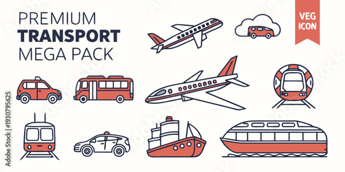 Premium transport mega pack featuring diverse vehicles and transportation modes