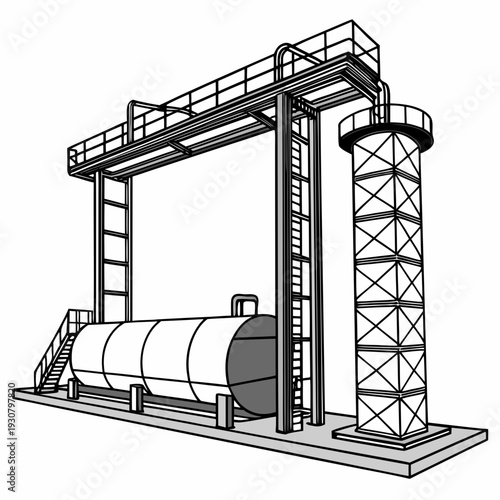 Oil and gas rail terminal line industrial