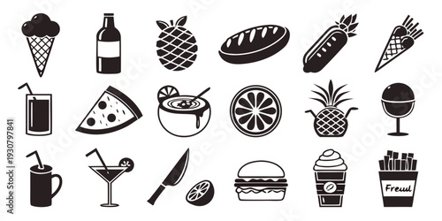 A delightful assortment of food and drink items in a variety of styles and colors