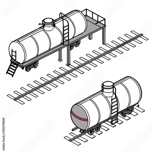 Rail based fuel distribution system with tanker railcars on tracks