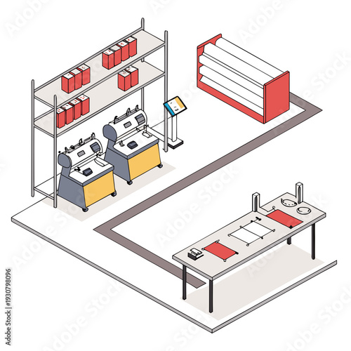 Textile factory workstation production manufacturing