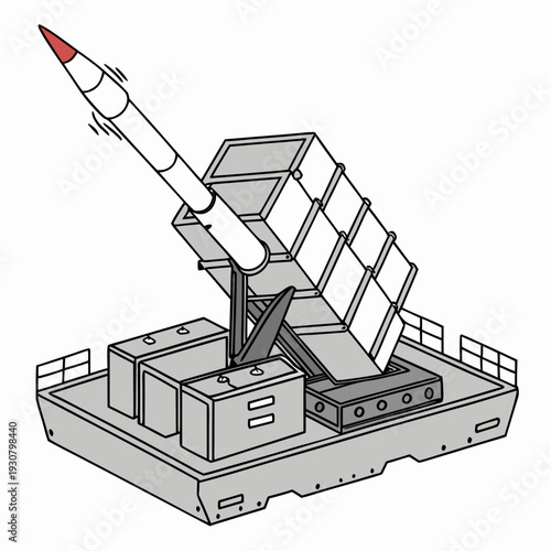 Naval defense missile system with radar military defense platform