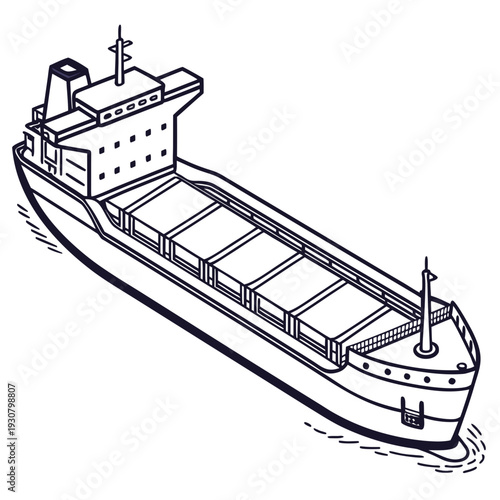 Cargo ship with containers on deck container ship maritime transport
