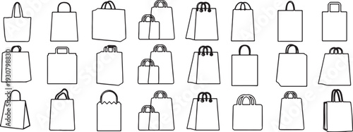 Assortment of Shopping Bag Designs paper bag tote bag