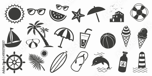 A diverse collection of various icons and symbols from different cultures and beliefs