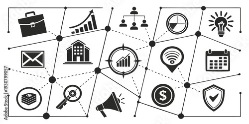 A diverse collection of icons representing various activities and objects.