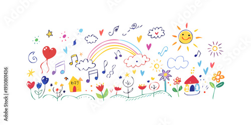 A vibrant and diverse collection of colorful icons representing various objects and concepts