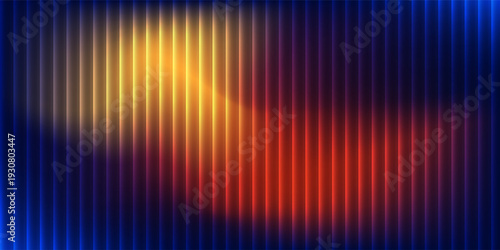 Decorative color contrast, energetic orange light, deep blue shadows, futuristic, effect, element