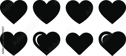 Set of Black Vector Sea Shell and Starfish Silhouettes Including Scallop Snail and Conch Shapes Isolated on White Background