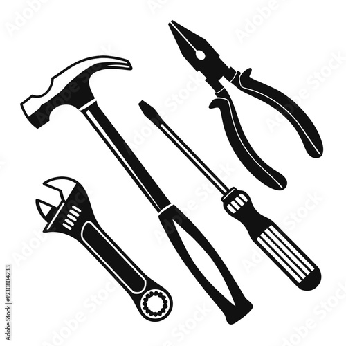 A collection of essential hand tools for various repair and construction tasks.