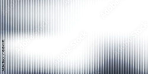Monochrome waves with transparent vertical layering and soft opacity shifts. Abstract distorted glass effect, minimal and textured in grayscale palette. Vector illustration for futuristic design