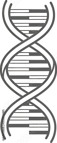 a black and white image of a DNA double helix structure